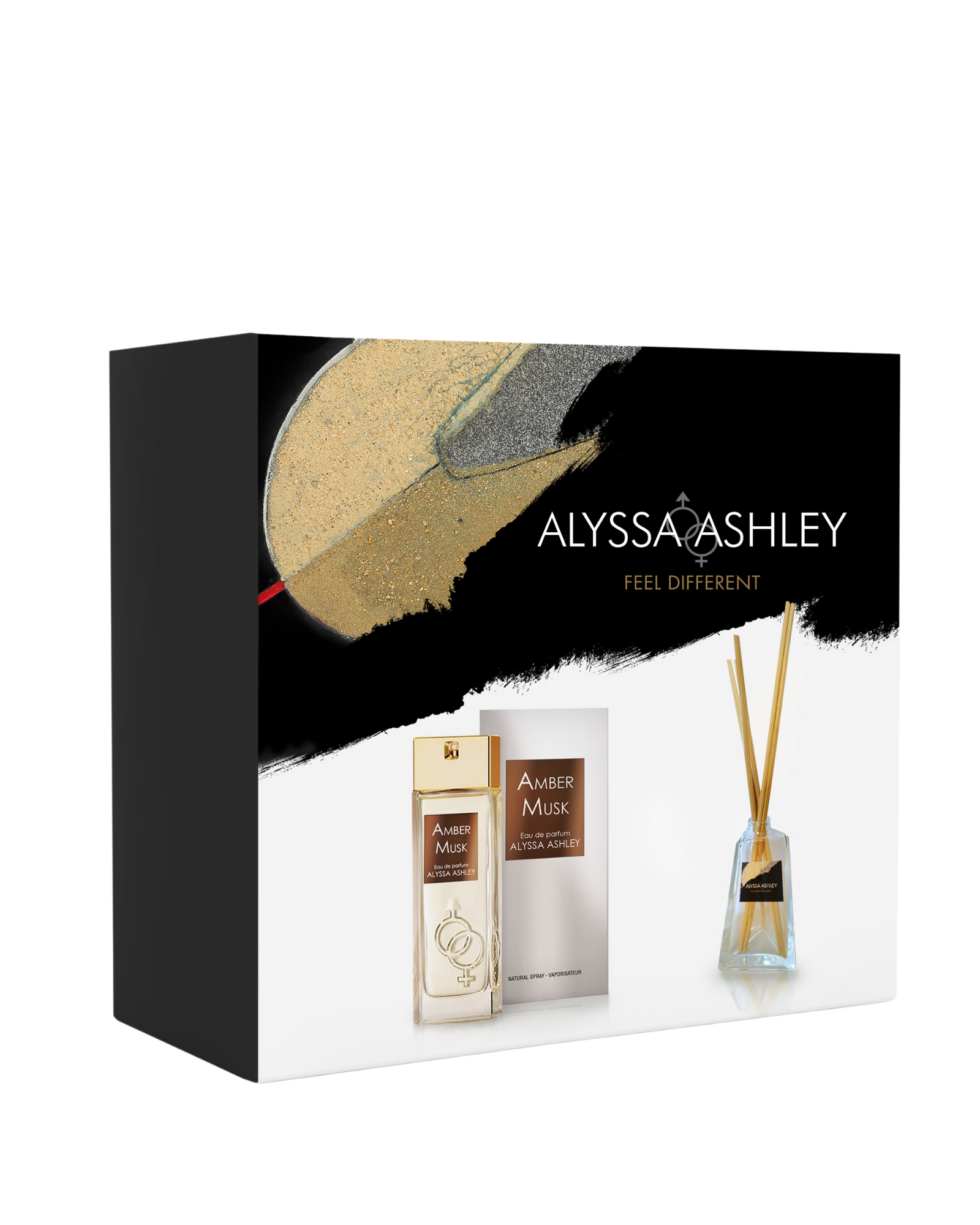 Amber Musk + scented home diffuser set