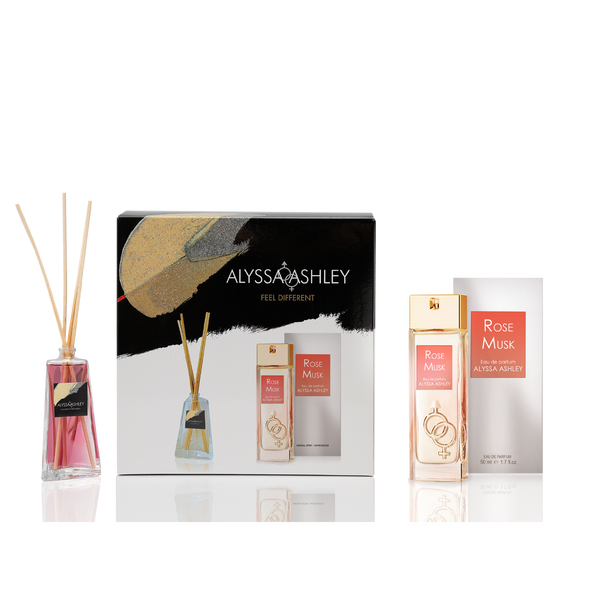 Rose Musk + scented home diffuser set