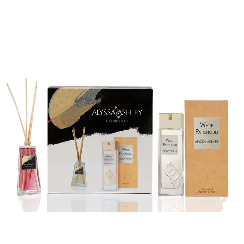 White Patchouli scented home diffuser set